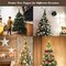 Christmas Tree Topper, Deer Tree Topper Battery Operated Reindeer Xmas Tree Toppers Christmas Decorations with 6H Timer & 3.3 FT Extension Cord for Xmas Tree, Table, Cabinet, Black Gold